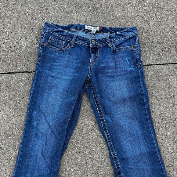 Aeropostale low rise flare jeans sz 9 - Picture 3 of 5